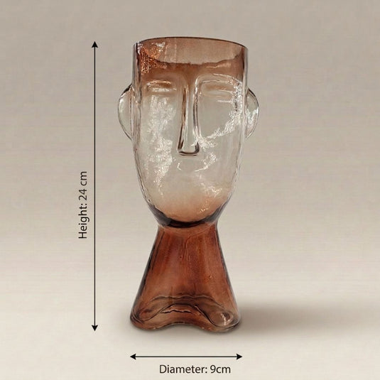 Glass Face Shaped Pot - Indoor Planter