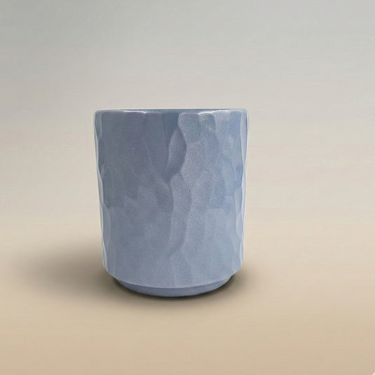 Ceramic Hammered Texture Cylindrical Pot - Indoor Planter