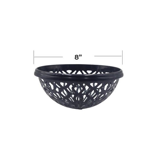 Orchid Net Pot 8 Inch Black/White/Terra