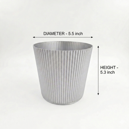 Orchid Pot Fancy 5.5 Inch White/Grey