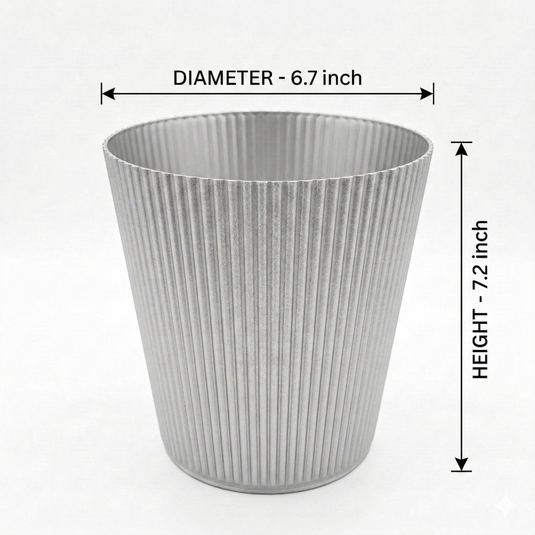 Orchid Pot Fancy 6.7 Inch White/Grey/Black