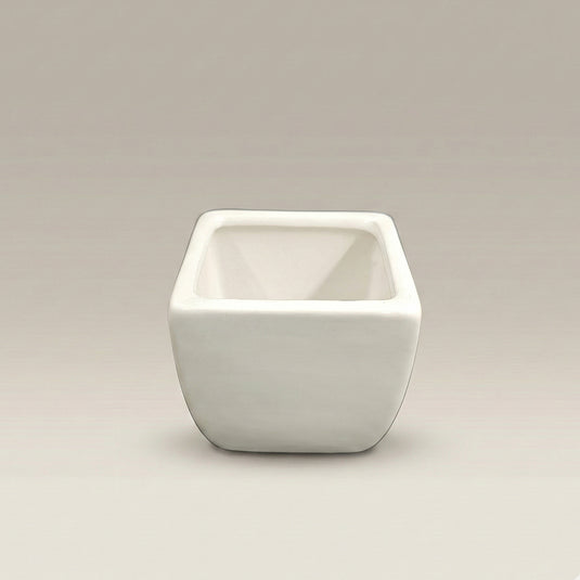 Ceramic Modern Cube Shaped Pot - Indoor Planter