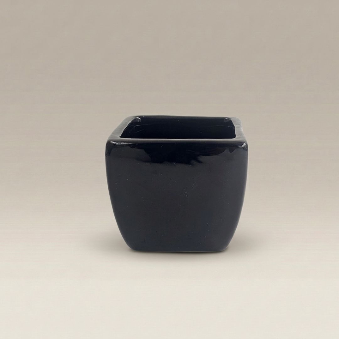 Ceramic Modern Cube Shaped Pot - Indoor Planter