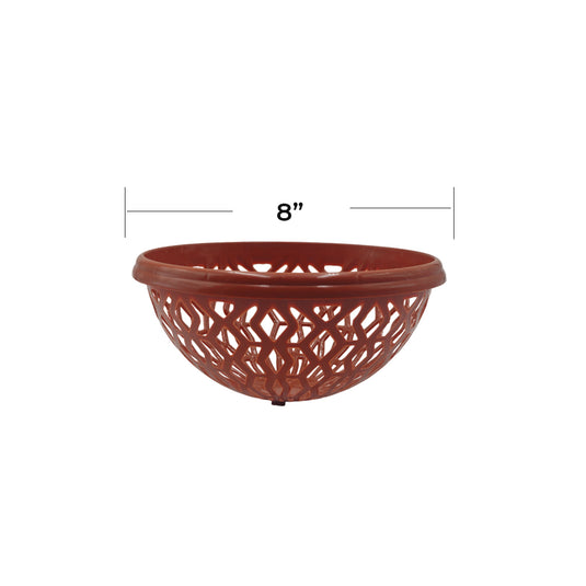 Orchid Net Pot 8 Inch Black/White/Terra