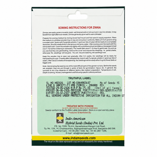Zinnia Zahara Mix Seeds